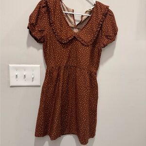Brown Polka Dot Dress